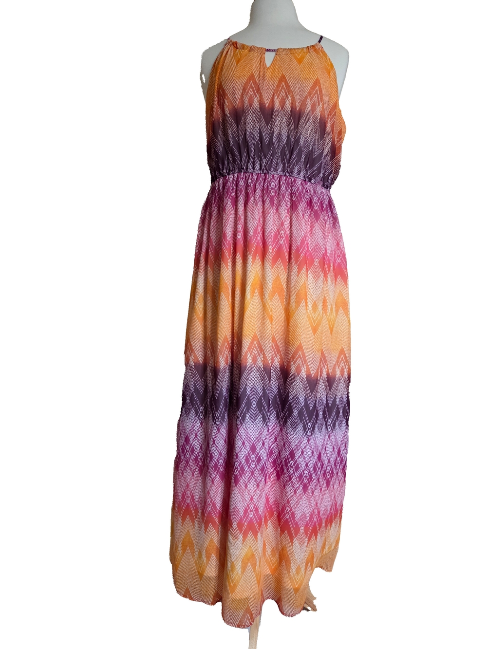 Lane Bryant Multi-Color Chevron Maxi Dress
